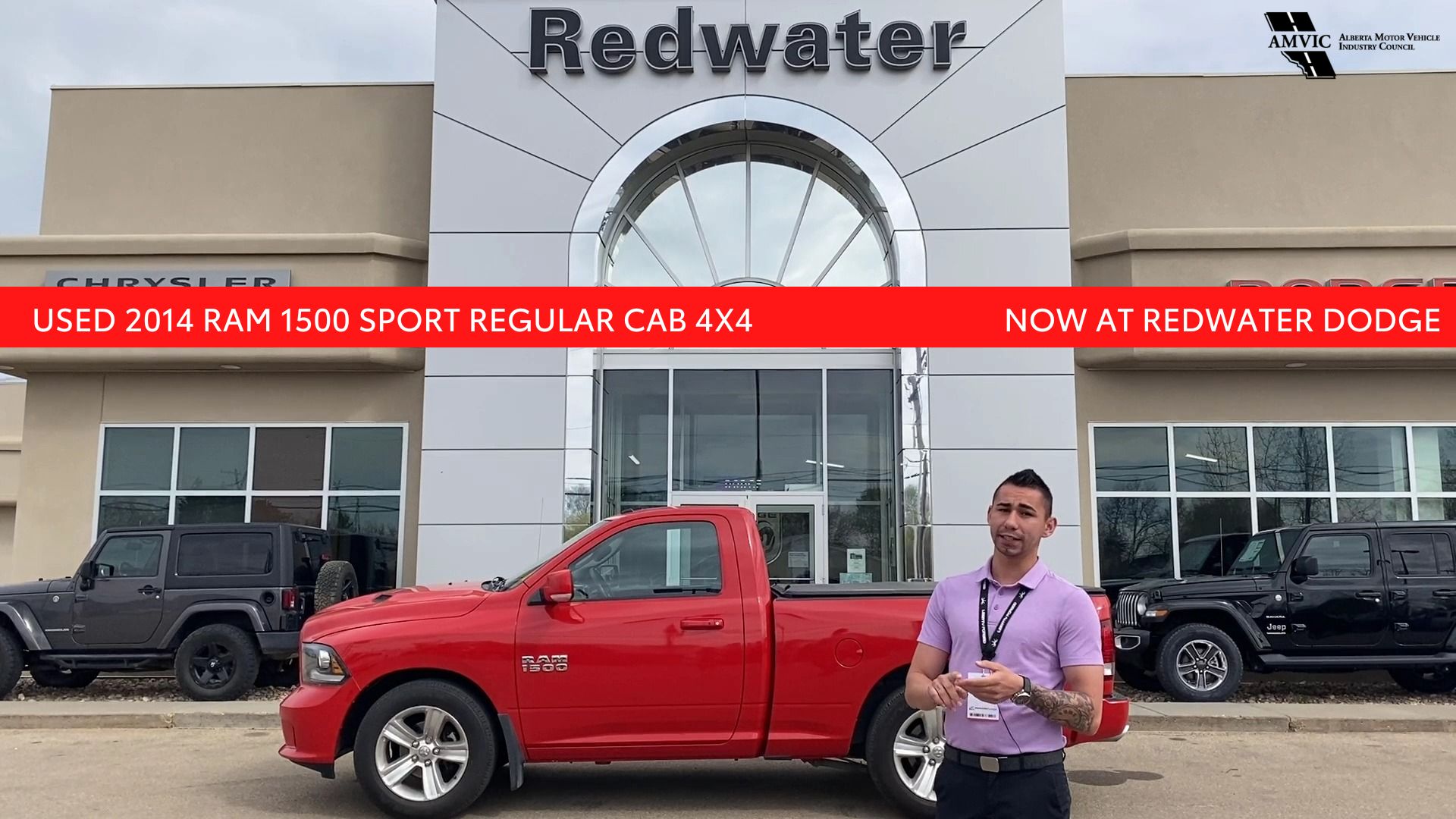 Used 2014 RAM 1500 Sport Regular Cab 4x4 - Flame Red | Stock # P1380 - Redwater Dodge